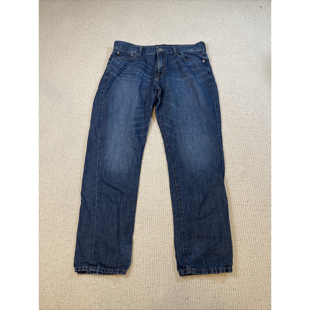 Lucky Brand Men's 36x32 221 Original Straight Jeans Cotton Linen Blend